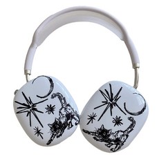 알로데 과일 아트 에어팟맥스 케이스 2p 세트, 04 낙서고양이, 1세트