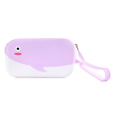hiiji 矽膠鯨魚收納包, 薰衣草紫