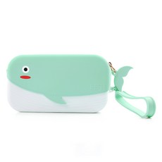 hiiji 矽膠鯨魚收納包, 薄荷綠