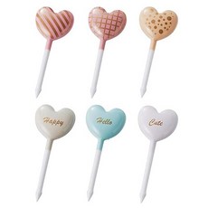 TORUNE 可愛愛心裝飾籤6件組 P3633, 1套