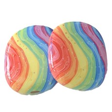 알로데 멀티 아트 에어팟맥스 케이스 2p 세트, 29 무지개파도, 1세트