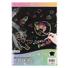 유니아트 스크래치 종이 B4 세트, 혼합색상, 1세트