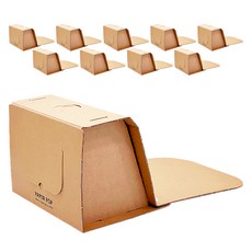 페이퍼팝 휴대용 등받이 종이 의자 채셔, 크라프트, 10개