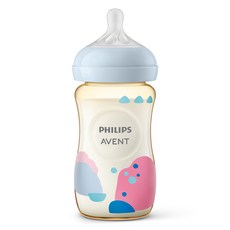 PHILIPS 飛利浦 AVENT 新安怡 嬰兒舒適PPSU奶瓶 SCY943/01, 粉紅色 + 藍色, 260ml, 1個
