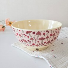 rice 丹麥幼兒餐具中型碗, 紅色蘑菇, 1個
