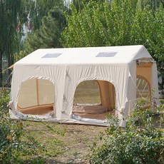 휴고 에어텐트 글램핑 대형 감성 사계절텐트 울트라맥스 13.68, 베이지, 10인용