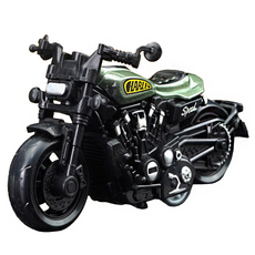 B2WING BANDIDOL壓鑄玩具, 1個, 金屬綠色哈雷 OPP 袋