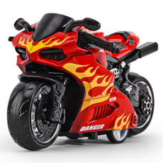 B2WIN Prair D卡車壓模玩具, 合金回彈龍杜卡迪紅色, 1個