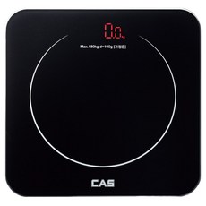 CAS LED燈數位體重計, 黑色, 1個, H7