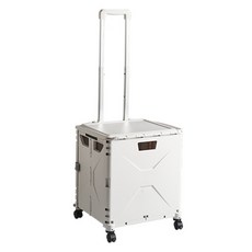 일상up 접이식 다용도 캠핑 쇼핑카트, 하얀색, 1개