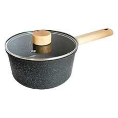 LOVECOOK 摩登媽咪 電磁爐 黑石 木紋 陶瓷塗層 單柄鍋, 單品, 1個, 18cm, 混色