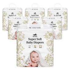 Bini Bebe 頂級嬰兒黏貼型尿布, 中型(M), 132張