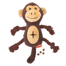 Puppy Dream 狗狗肚臍零食嗅聞玩具公仔, 1個, 猴子