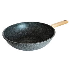 LOVECOOK 摩登媽媽 黑石 IH電磁爐 木紋 大理石塗層 宮廷鍋, 26cm, 1個