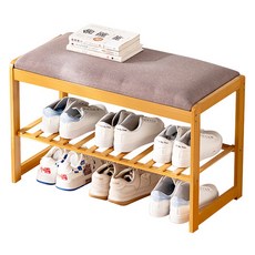 제이라이프 원더 신발 정리대 스툴, 내추럴, 1개, 2단