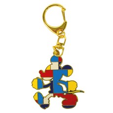 Iknowk 迪士尼現代K字圖案金屬鑰匙圈, 01, 1個