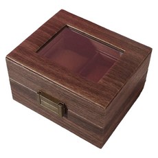 原木2格手錶收納架, 單一顏色, 1個