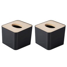 Market Pio 家用木質現代風面紙盒, 款式1, 2個