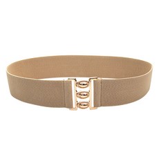 DeepTalk 女用金色扣環寬版彈性腰帶 DT0479