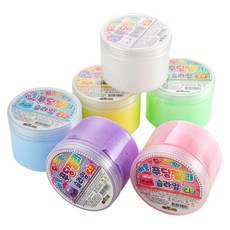 MYTOYS 可吹大泡泡布丁果凍史萊姆 第2彈 200g x 6種套組, 1套, WHITE, PURPLE, YELLOW, BLUE, GREEN, PINK