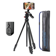 셀루미 히든 그립 핸들 in 블루투스 리모컨 컨버젼 스마트폰 삼각대 164cm, 매트블랙, 1개, SEL-TRE1640