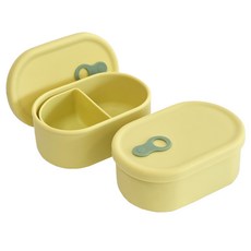 PAMIRE 帕米爾 矽膠排氣孔式保鮮盒 萊姆色, 保鮮盒 650ml, 2個