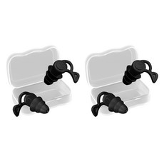 Dodorich 隔音睡眠耳塞 兩側 黑色 + 收納盒套組, 2套