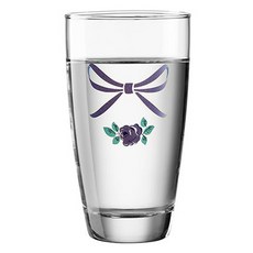 아메리칸로드 퍼플리본 레트로 유리컵 롱 460ml HR041, 투명, 1개