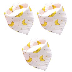 맘프라임 유아용 10겹 순면거즈 똑딱이 스카프빕 3p