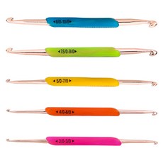 Khohimo Mosaong用雙頭鉤針矽膠鉤針 5種組 4W250, 1套