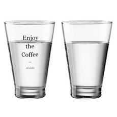 아메리칸로드 심플 클래식 홈카페 유리컵 435ml HR042, 투명, 2개