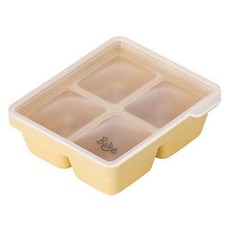 韓國 Bebe 嬰幼兒用矽膠嬰兒副食品4格冰磚盒, 360ml, 混合色, 1個