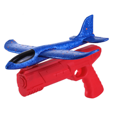 B2win Toy Bin桌上型飛機模型 藍色不發光機槍, 1個, 混色