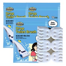 yogoda 拋棄式馬桶清潔刷補充刷頭 12入, 3個, 混色