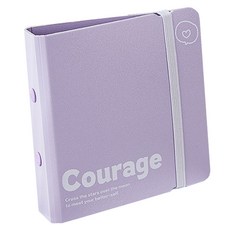 동아피엠에스 휴대용 3공 바인더 폴라로이드 포토카드 앨범, 퍼플, 20매