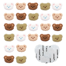 Khohimo Boseuli 臂章貼片 貼紙式 4W496, 25個, 隨機出貨