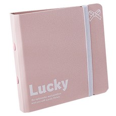 동아피엠에스 휴대용 3공 바인더 폴라로이드 포토카드 앨범, 핑크, 20매