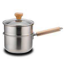 Balunfini 電磁爐IH三層底原木手柄混合鍋, 16cm蒸籠+蒸架, 1個