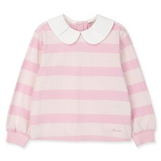 Perimitz 女童用皺褶領條紋T恤 P2511T15010