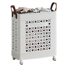 소니오 모던 다용도 접이식 빨래바구니, 05 바퀴 화이트