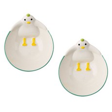 摩登集 可愛湯鴨盤 C 直徑 21.5cm x 高 5cm YJ717, 湯鴨盤 2入, 2個, 混合色