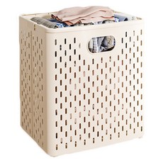 Sonio 手提便攜可折疊洗衣籃, 02 手提奶油色