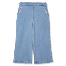 Perimitz 女童刺繡寬版直筒牛仔褲 P2511Q25536