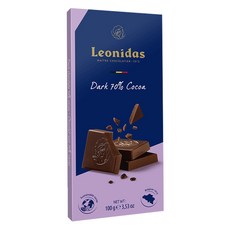 Leonidas 片狀黑巧克力, 100g, 1個