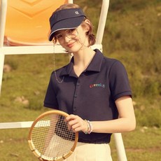 그리니치 레인보우 로고 크롭 티셔츠