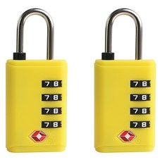 TravelCube 超輕量TSA 4位轉盤安全鎖 黃色, 2個