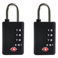 TravelCube 超輕量TSA 4位密碼安全鎖 黑色, 2個
