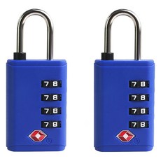 TravelCube 超輕量TSA安全鎖 4位密碼 藍色, 2個