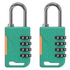 TravelCube Shiny 4位密碼安全鎖 綠色, 2個