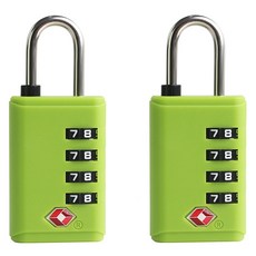 TravelCube 超輕量TSA四位轉盤安全鎖 綠色, 2個